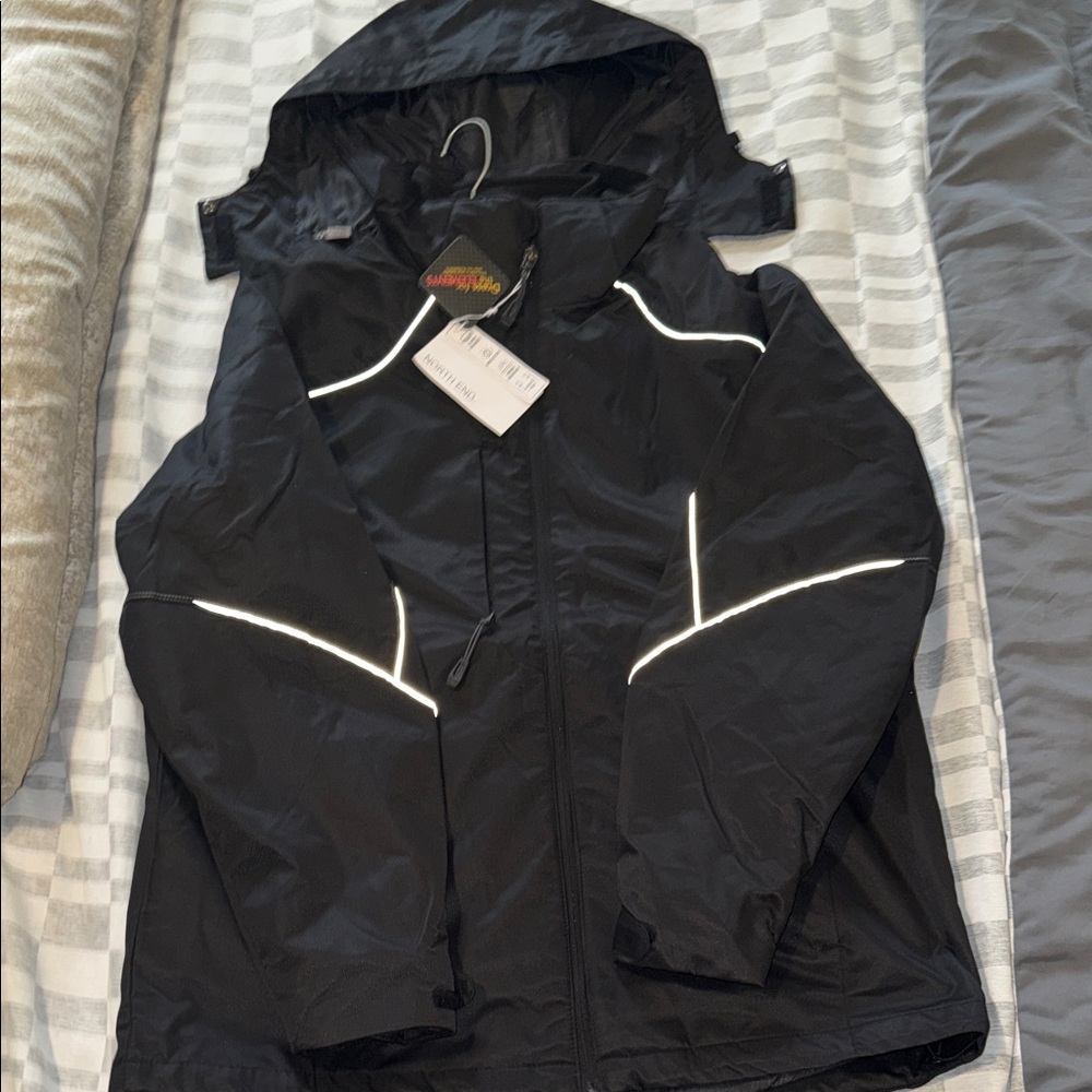 Men's Black Performance Jacket with Reflective Accents